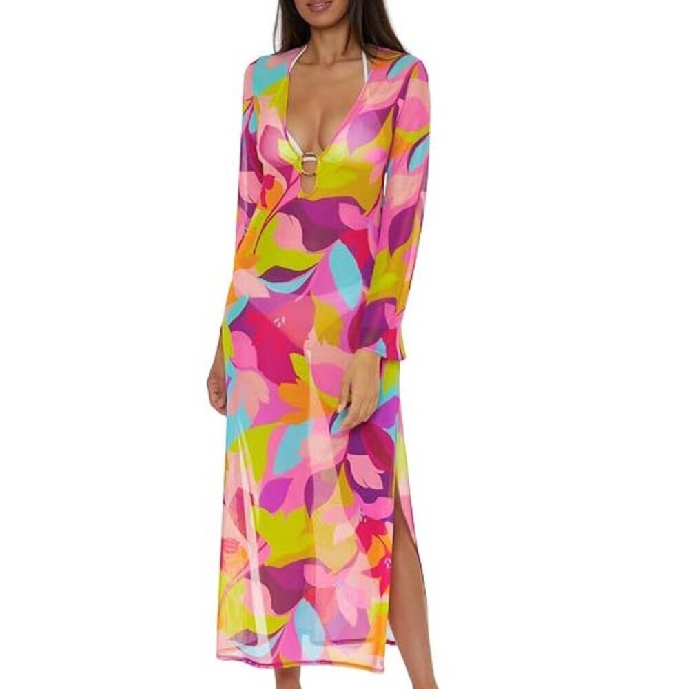 NWT Trina Turk Lilleth Mesh Cover Up Maxi Dress